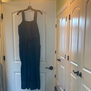 Whistles sleeveless cropped denim jumpsuit